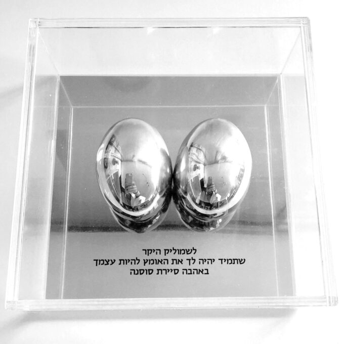 זוג ביצי כסף מתנה מיוחדת