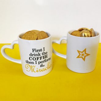 ספל עם מסר על ניסים מתנה לחנוכה