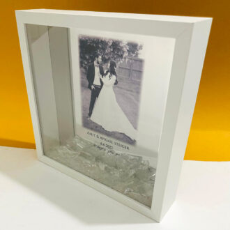 מזכרת מדהימה עם שברי הכוס מהחתונה