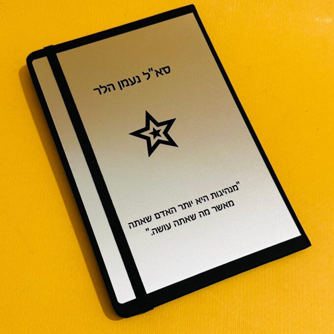 מחברת יומן למפקד1 מחברת יומן כסופה עם הקדשה